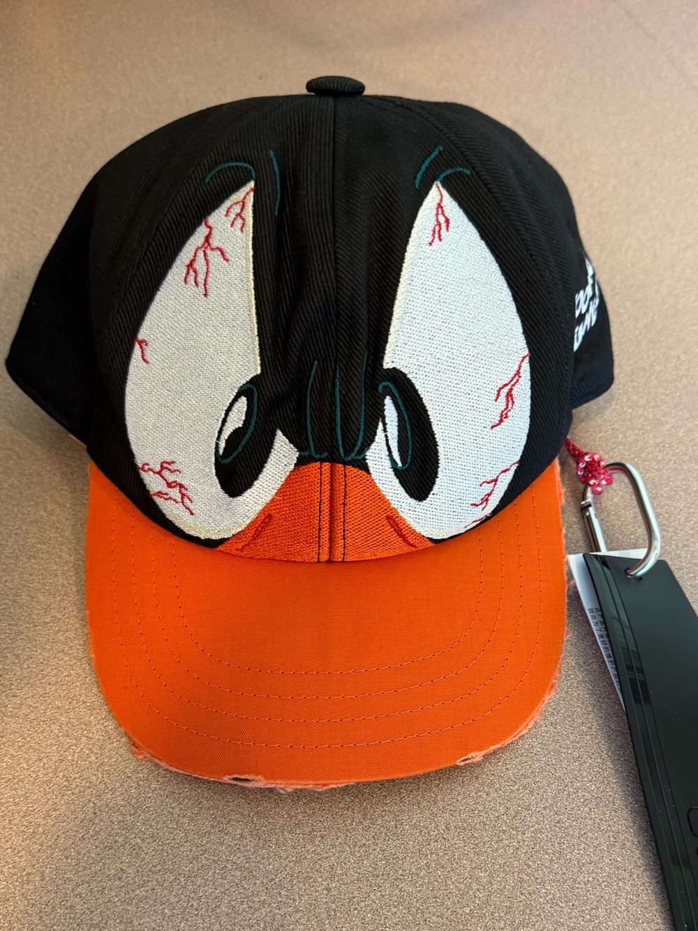 GCDS made in Italy distressed daffy duck hat
